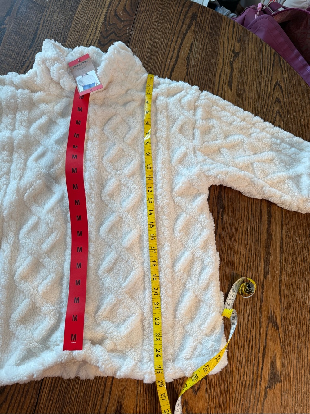 NWT Eddie Bauer Cable Fleece Pullover - Picture 3 of 6